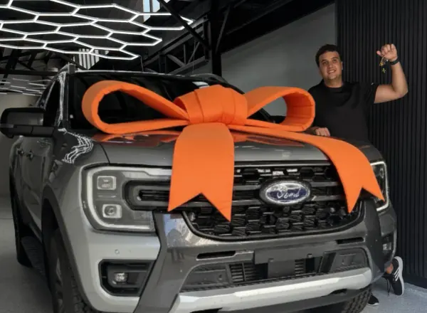 Pablo with his new car